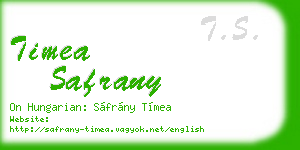 timea safrany business card